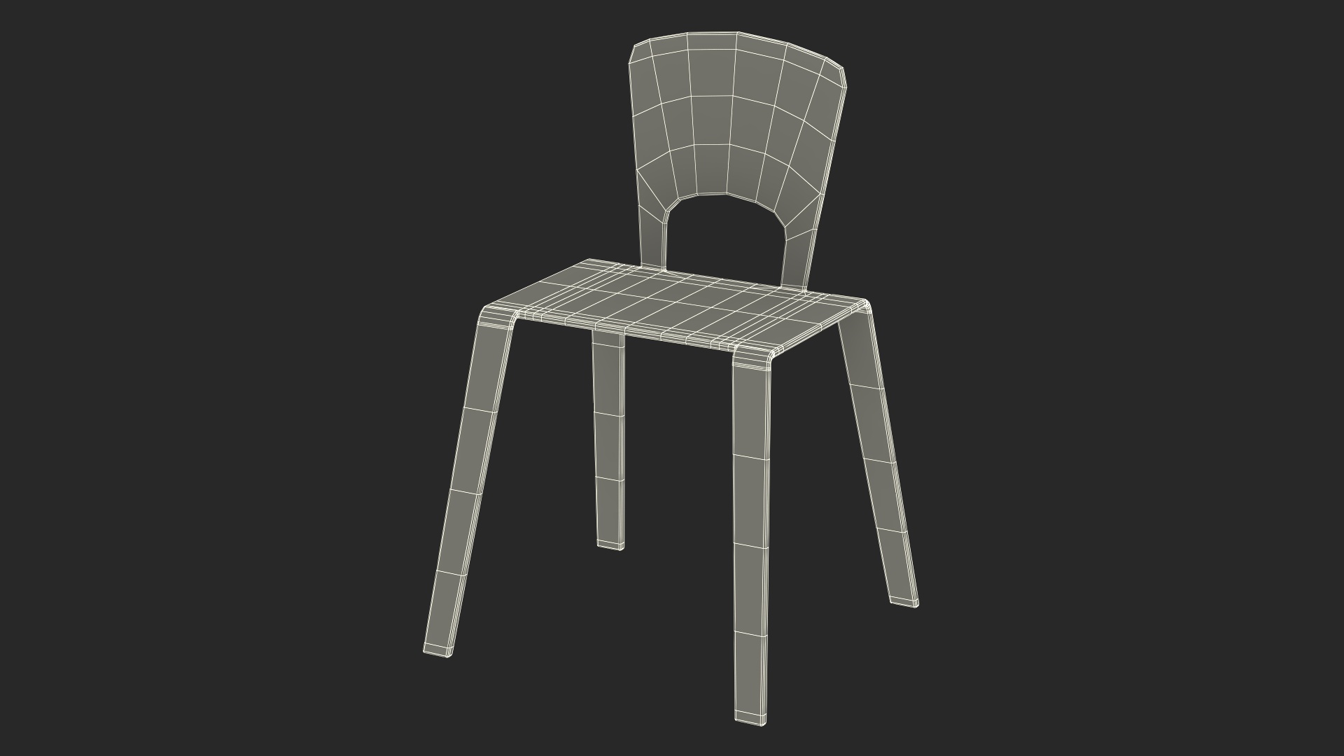 3D Library Chair model