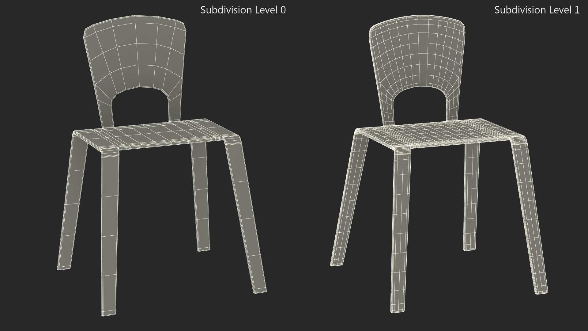 3D Library Chair model