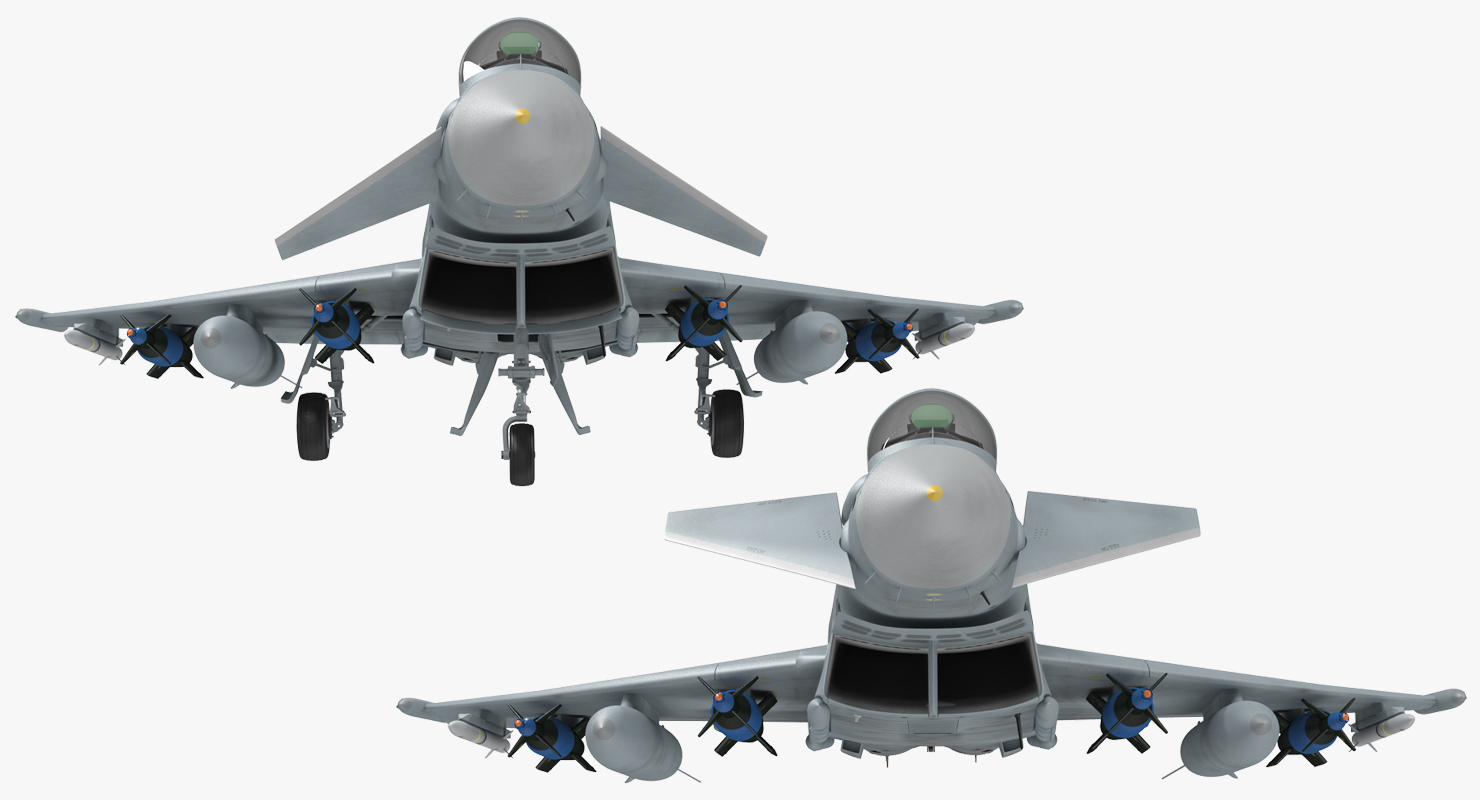 Multirole Fighter Eurofighter Typhoon Rigged 3D model