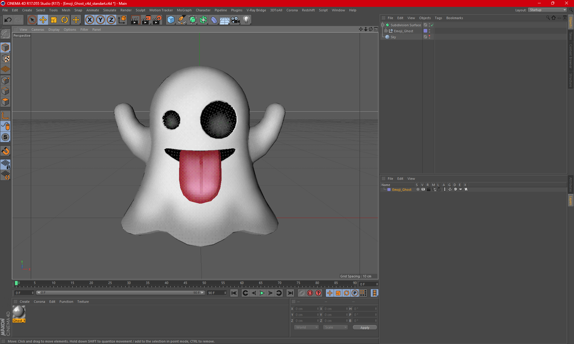 3D Emoji Ghost