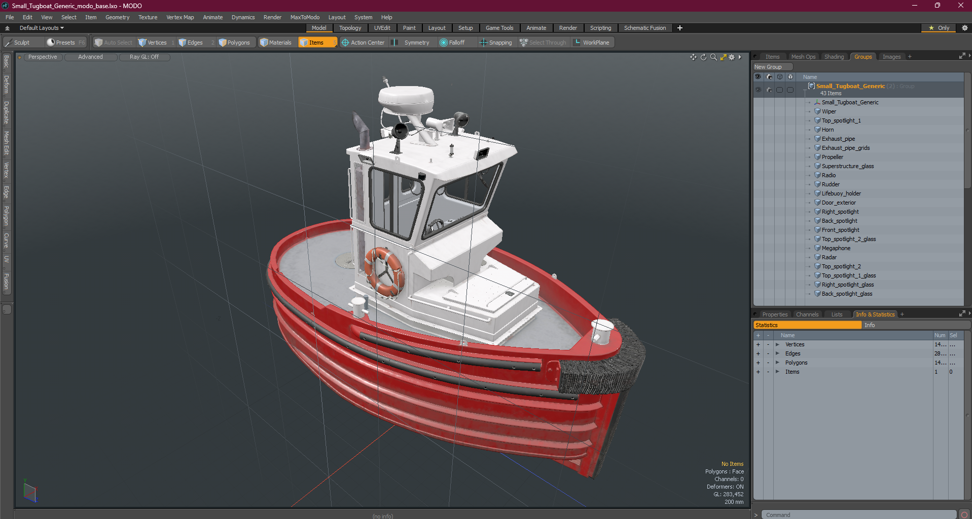 3D Small Tugboat Generic