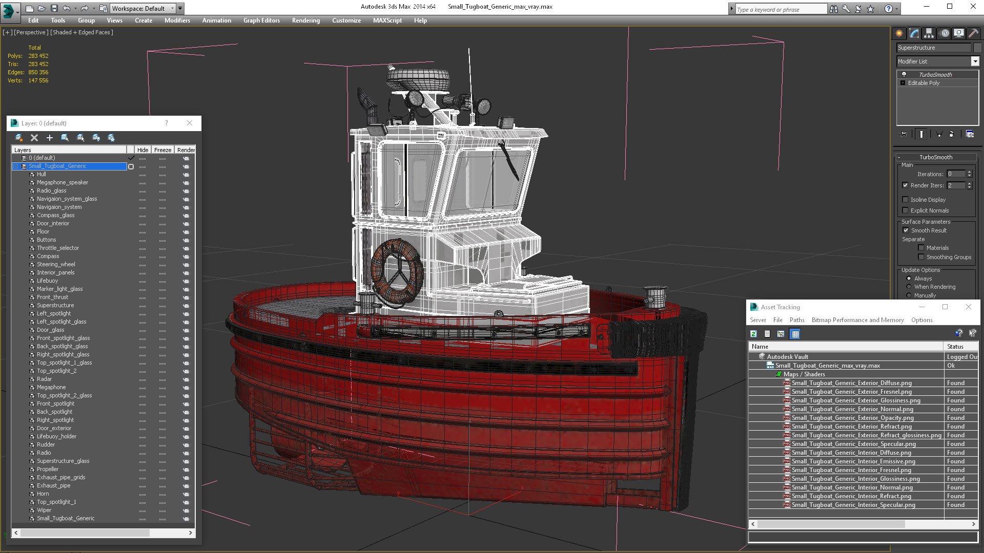 3D Small Tugboat Generic