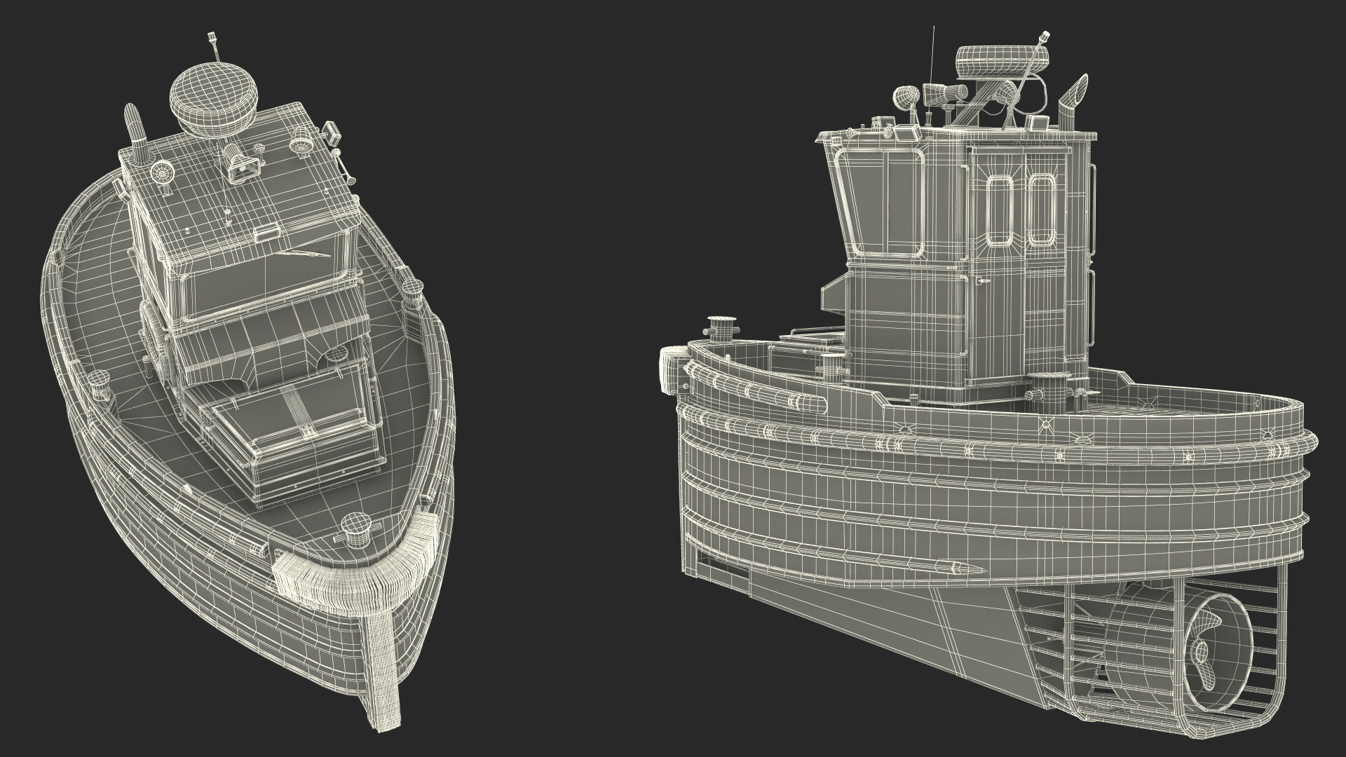 3D Small Tugboat Generic