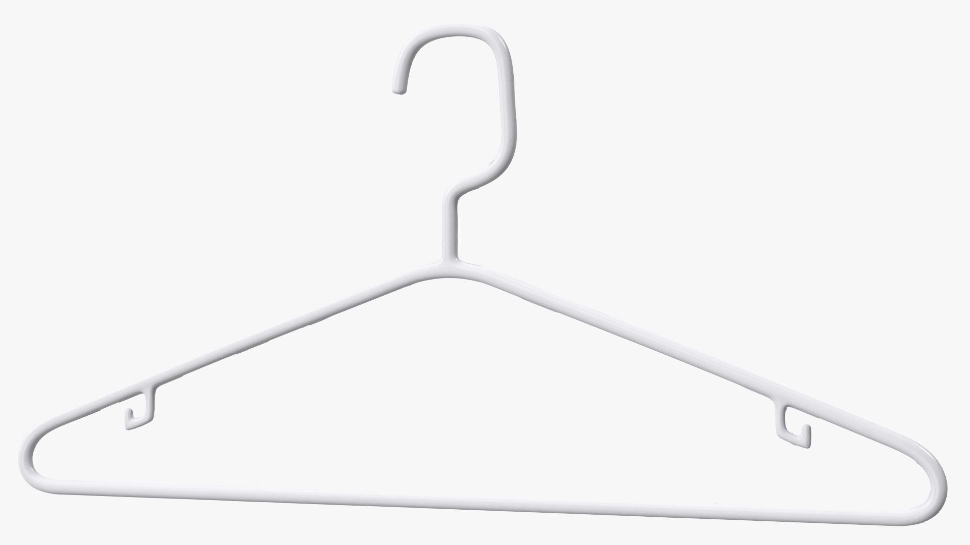 3D White Plastic Tubular Clothes Hanger