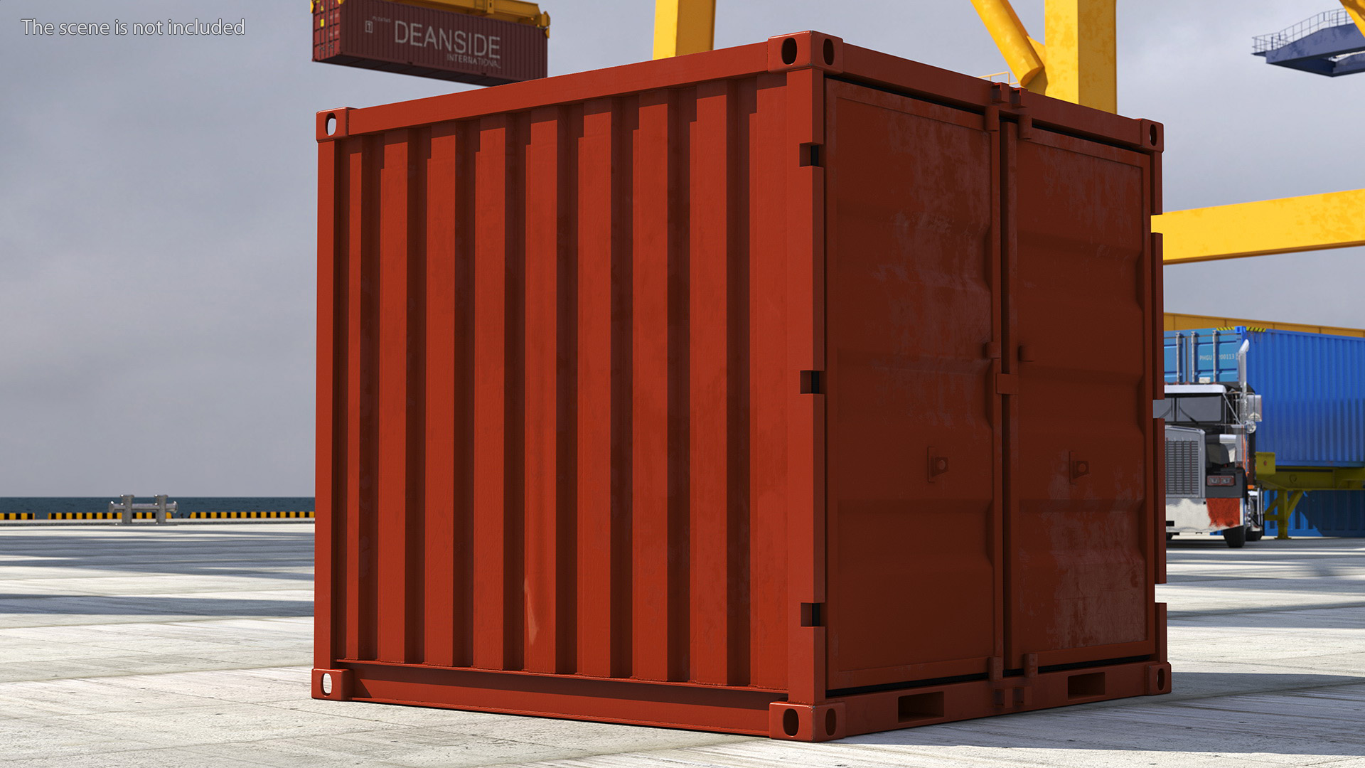 8ft Shipping Container 3D