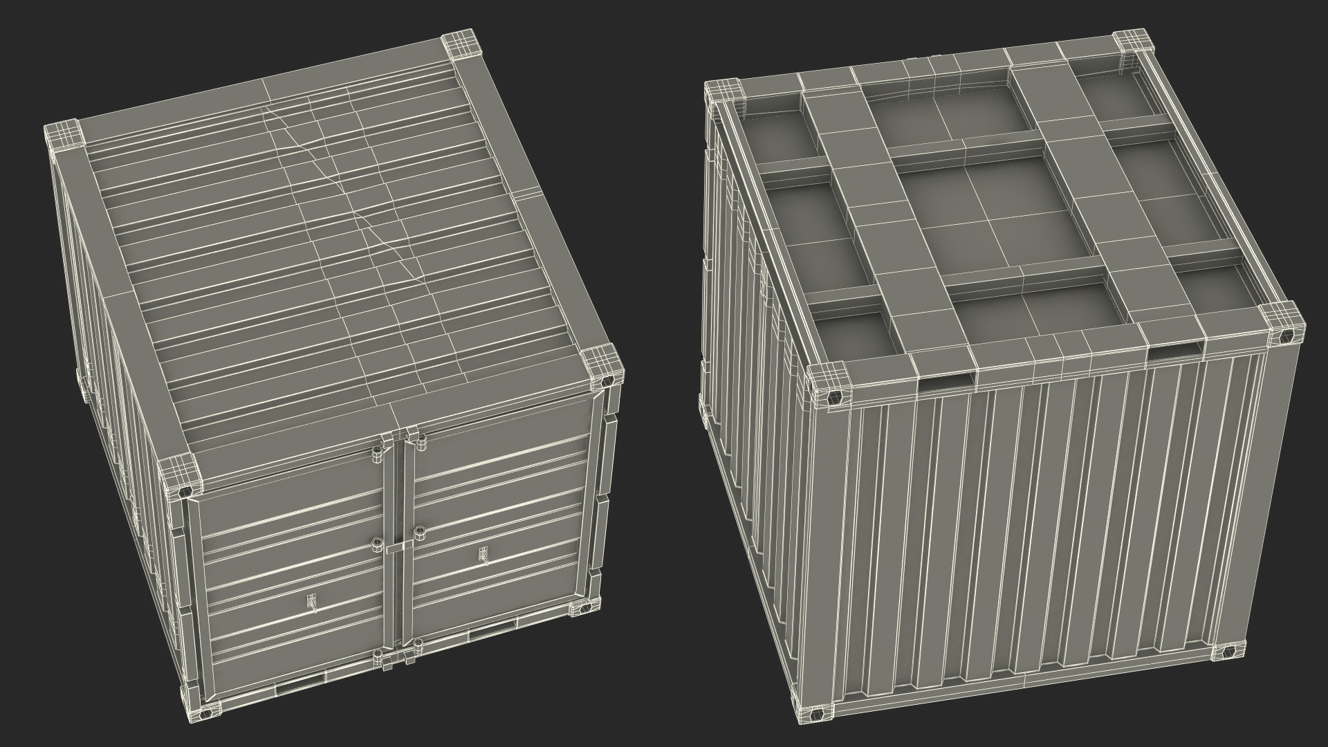 8ft Shipping Container 3D