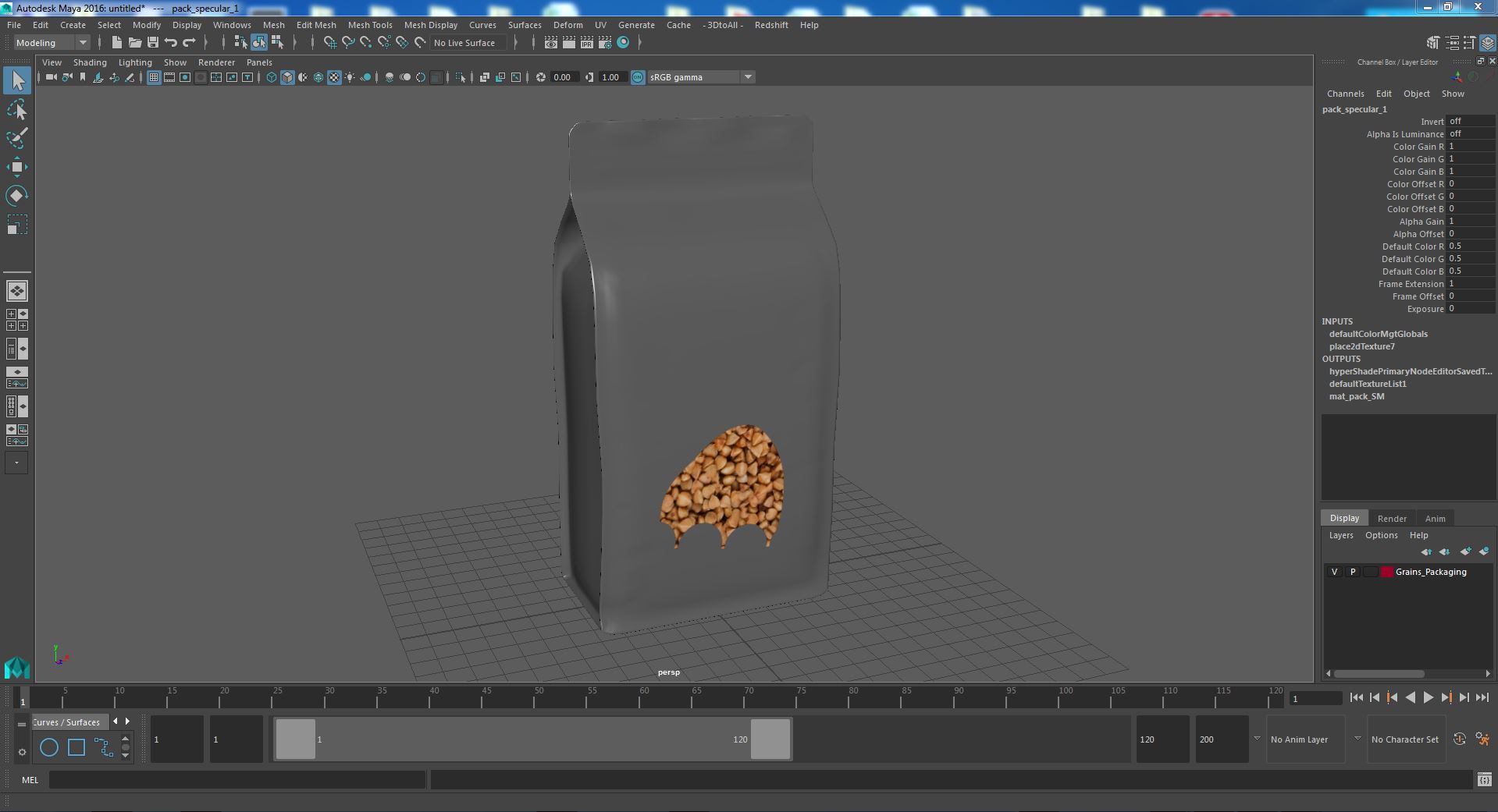 3D Grains Packaging