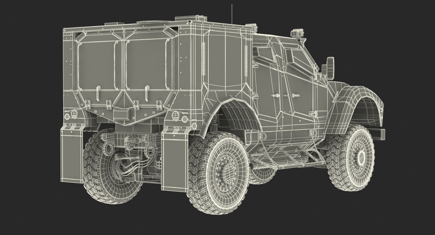 3D Oshkosh M ATV Medical Vehicle Rigged