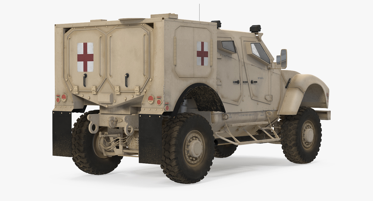 3D Oshkosh M ATV Medical Vehicle Rigged