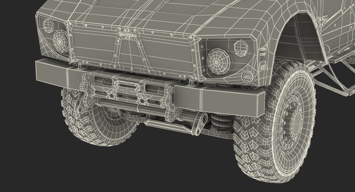 3D Oshkosh M ATV Medical Vehicle Rigged