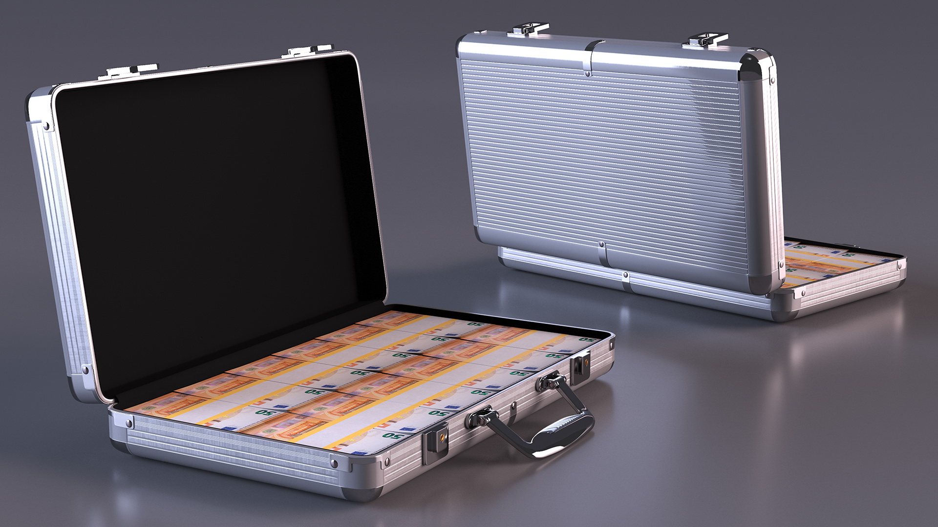 3D model Case Full of 50 Euro