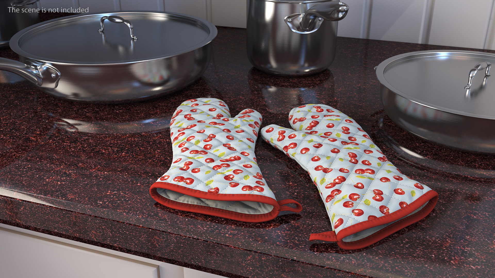 Heat Resistant Kitchen Gloves 3D model