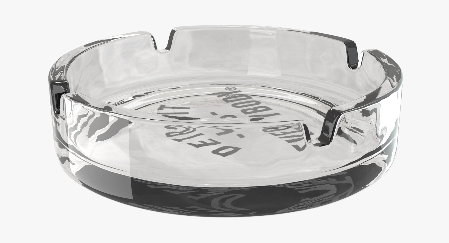 Round Glass Ashtray 3D model