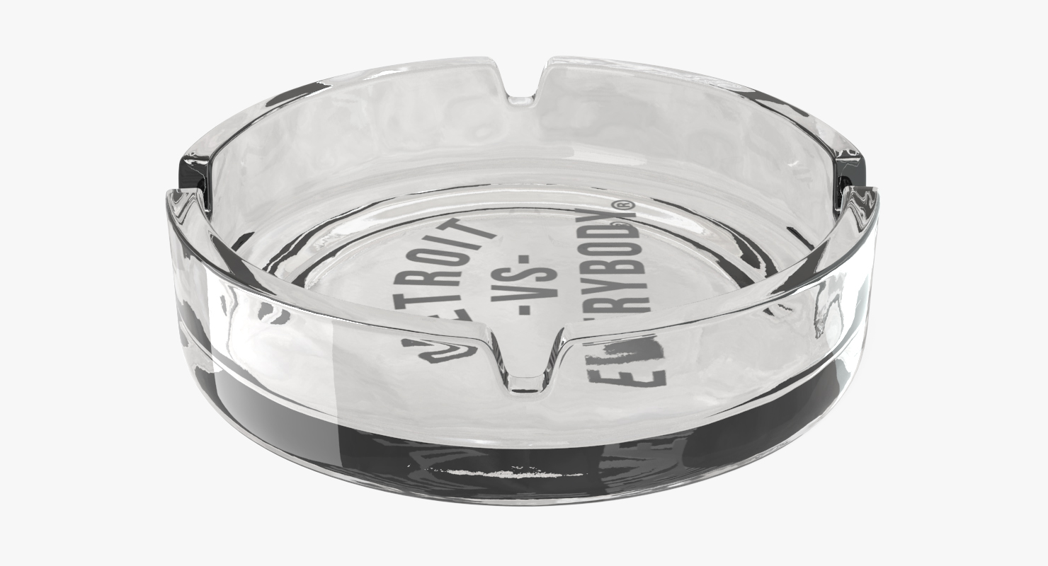 Round Glass Ashtray 3D model