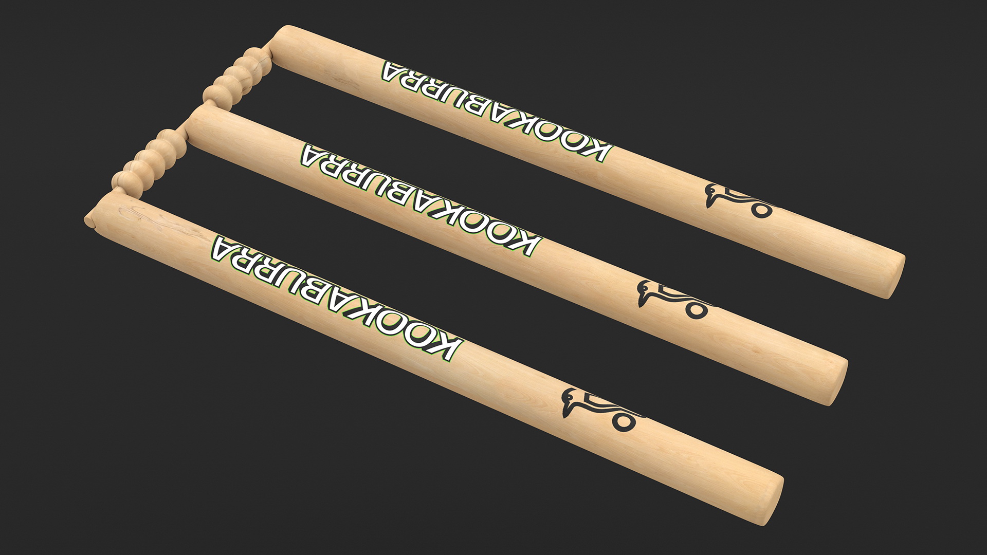 Kookaburra Cricket Stumps Set 3D model