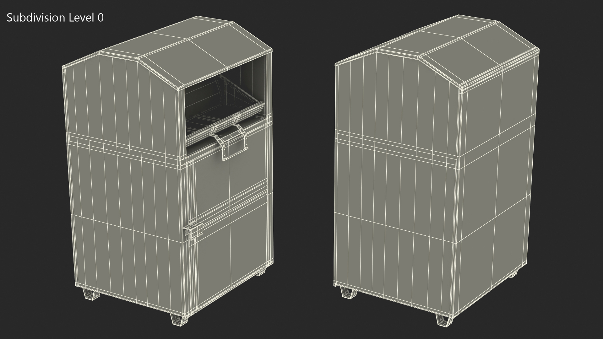 Drop Box for Clothes and Shoes Rigged 3D