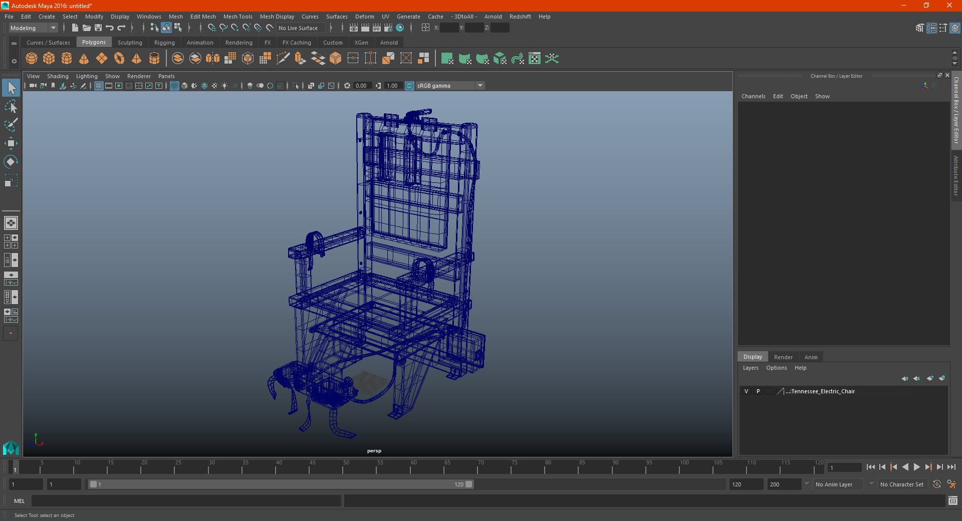 Tennessee Electric Chair 3D model