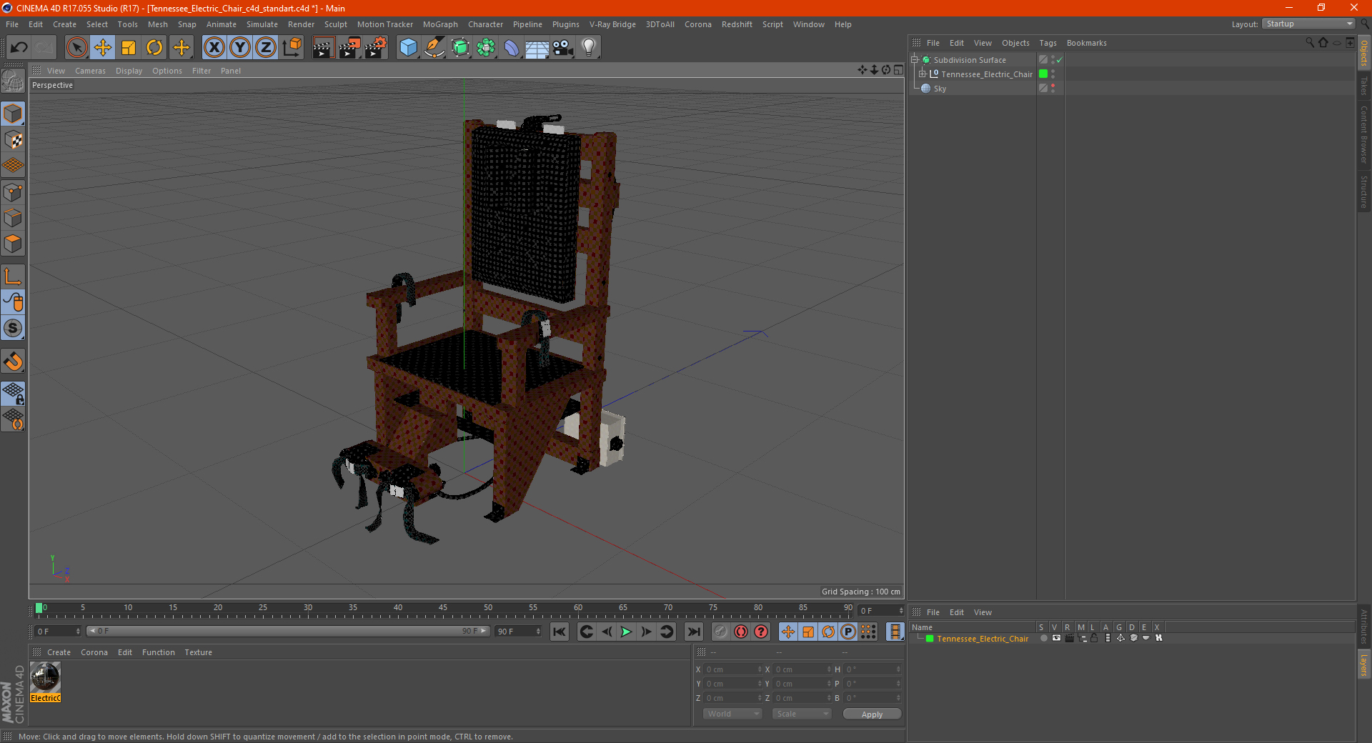 Tennessee Electric Chair 3D model