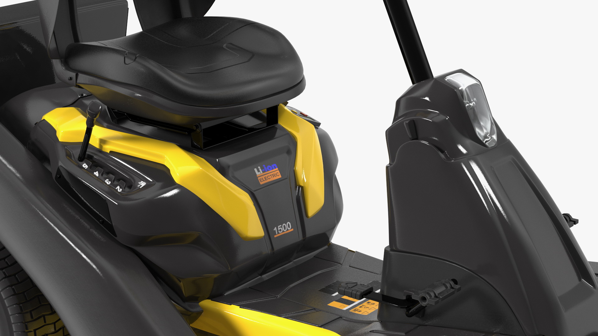 3D Electric Riding Lawn Mower with Bagger model