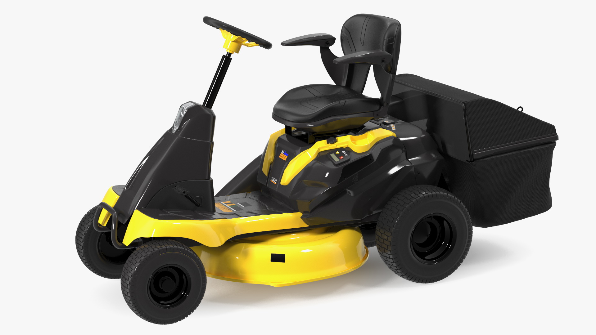 3D Electric Riding Lawn Mower with Bagger model