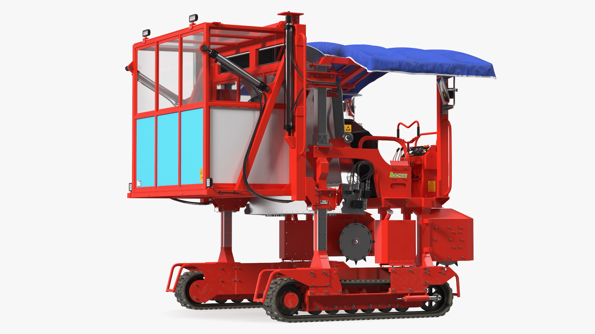 3D Ochiai OHC-W Combine Tea Leaf Plucking and Pruning Machine model