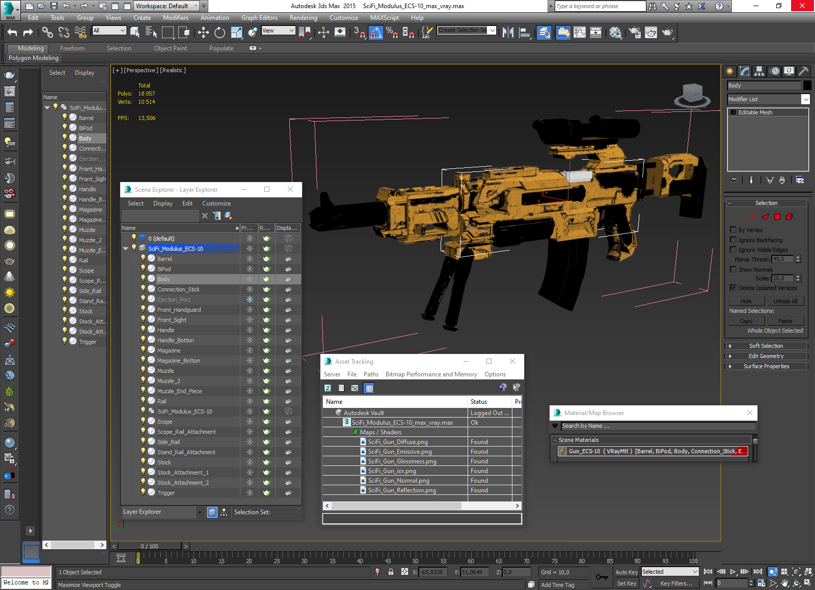 3D model SciFi Modulus ECS-10