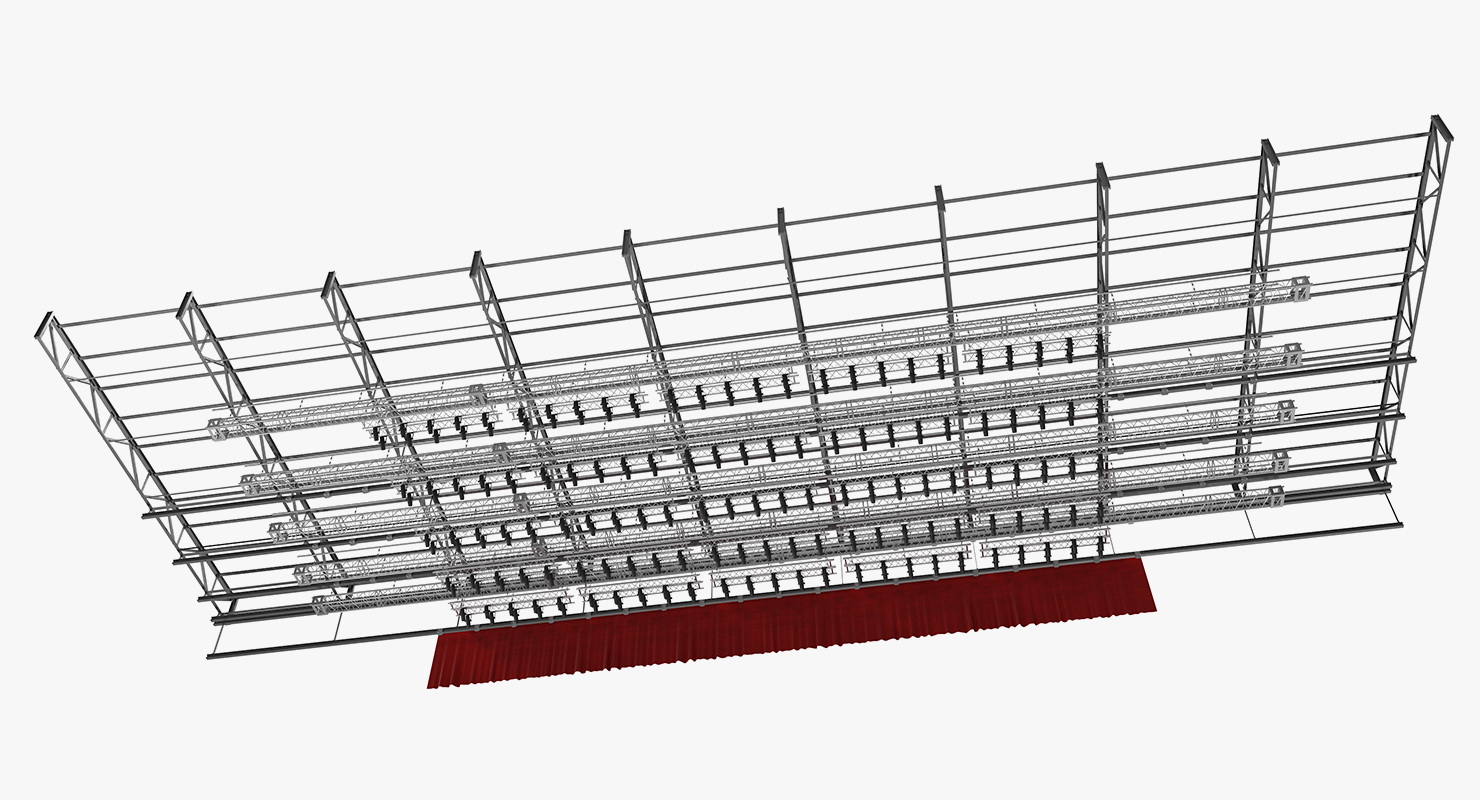 3D Background Stage Lights model