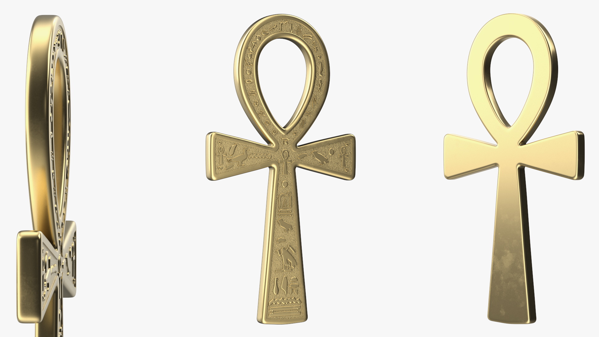 3D Golden Ankh