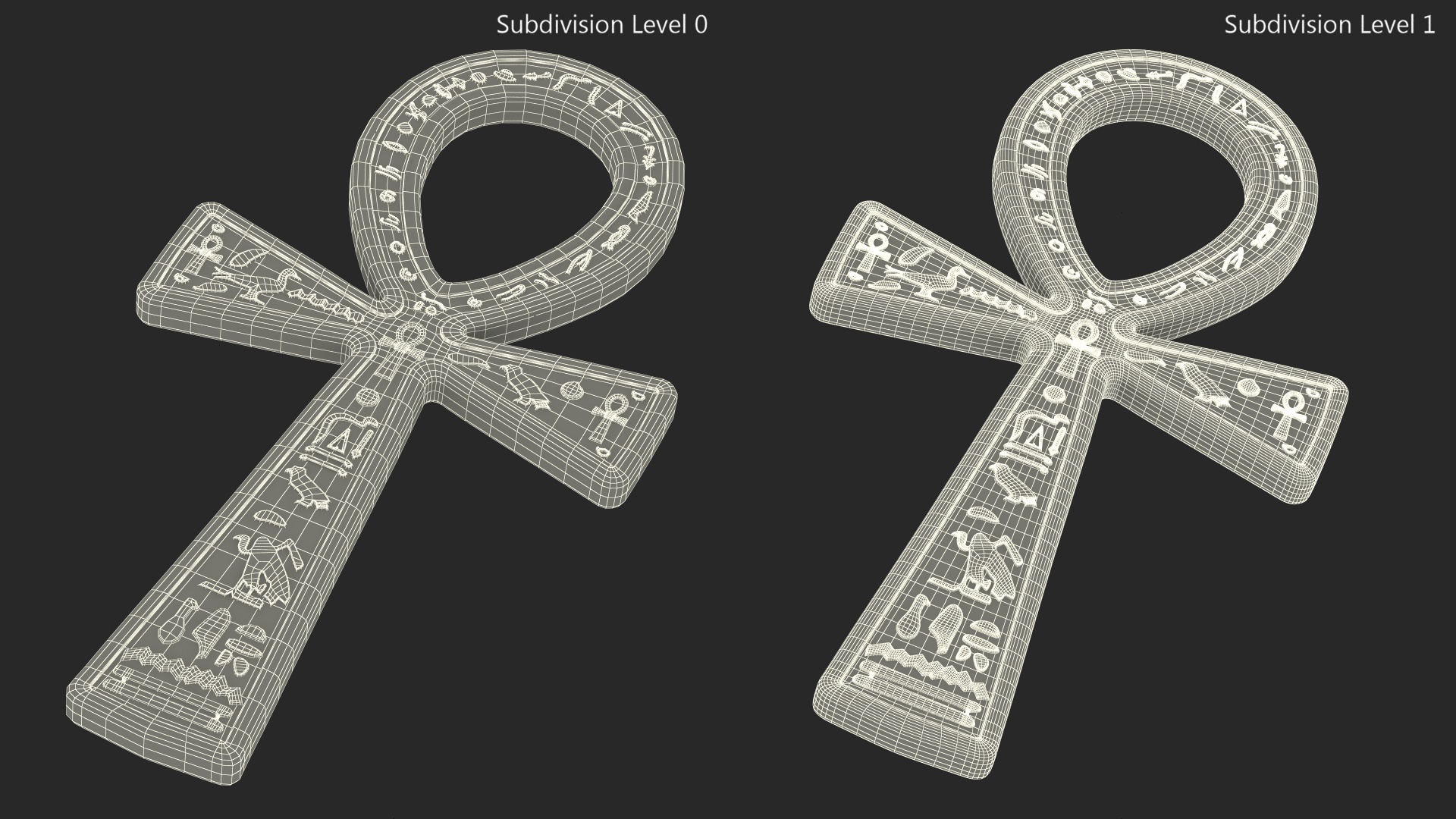 3D Golden Ankh