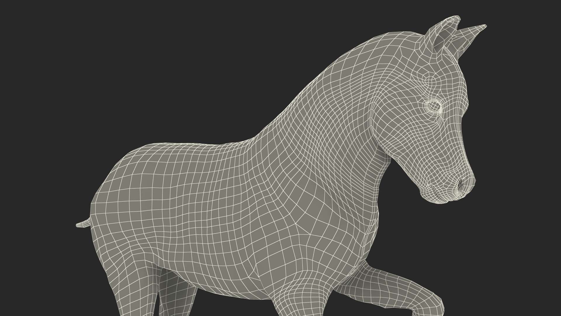 3D Galloping Shetland Pony model