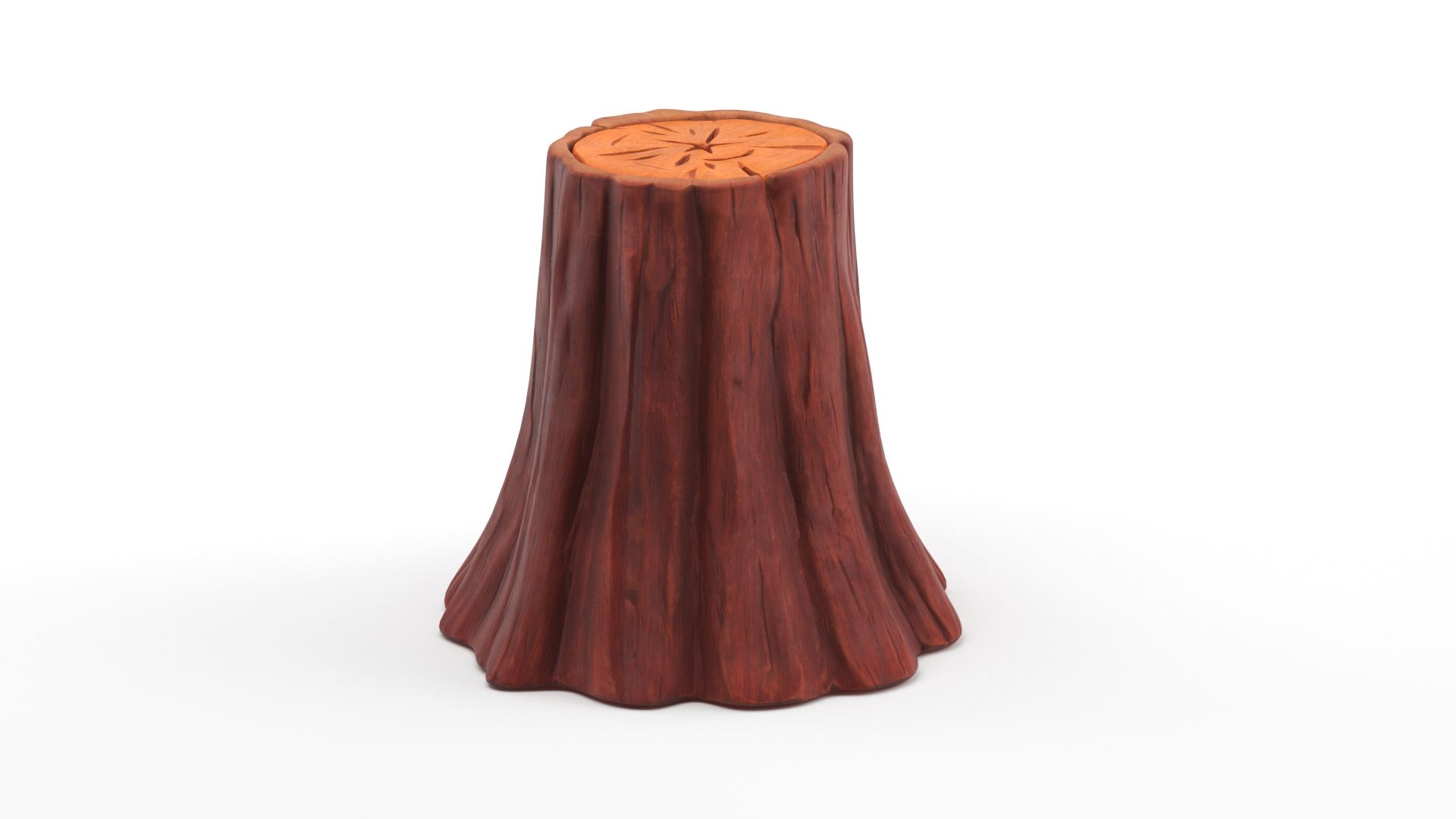 3D High Cartoon Stump model