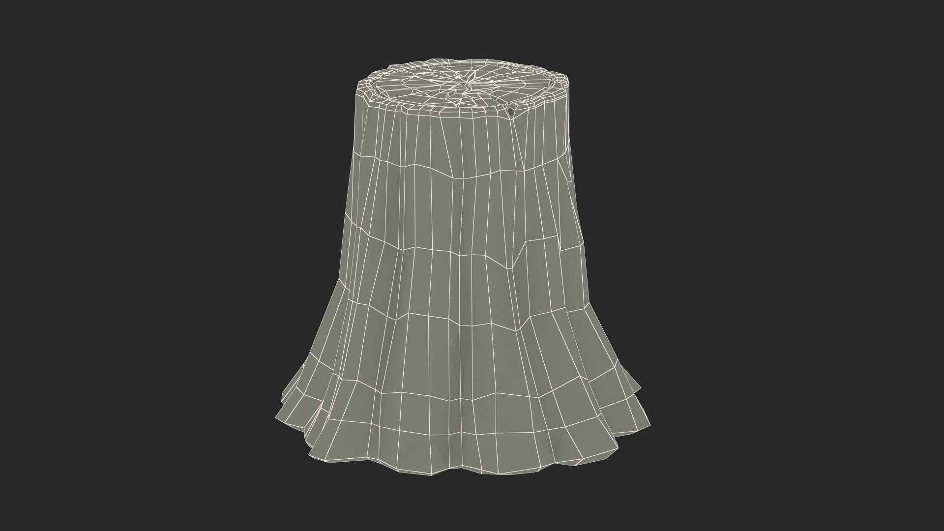 3D High Cartoon Stump model