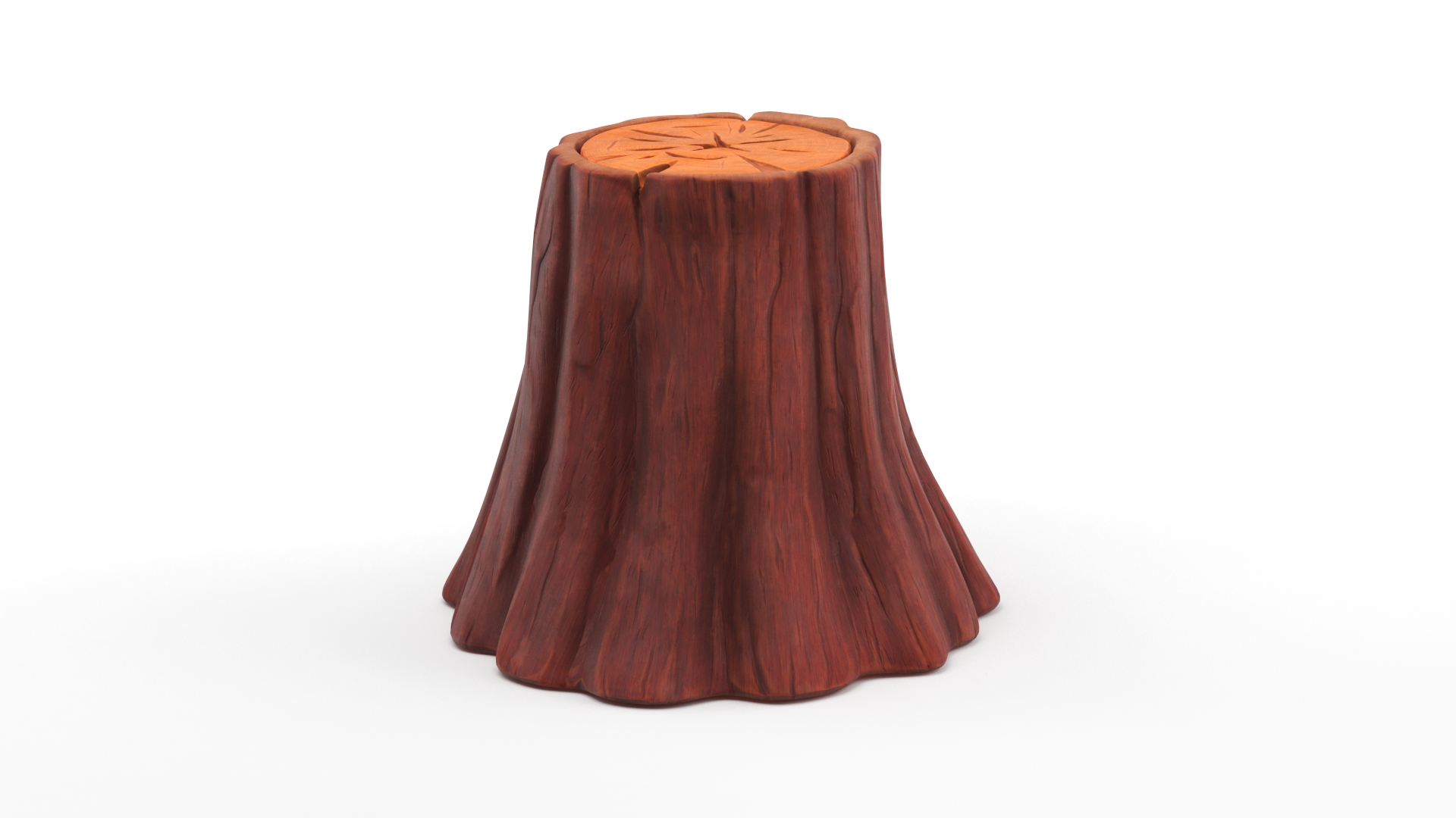 3D High Cartoon Stump model