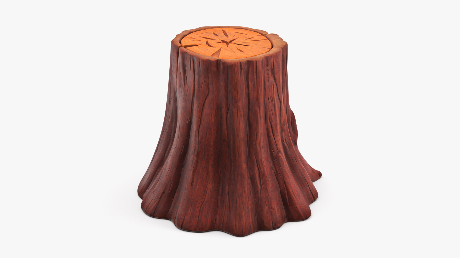 3D High Cartoon Stump model