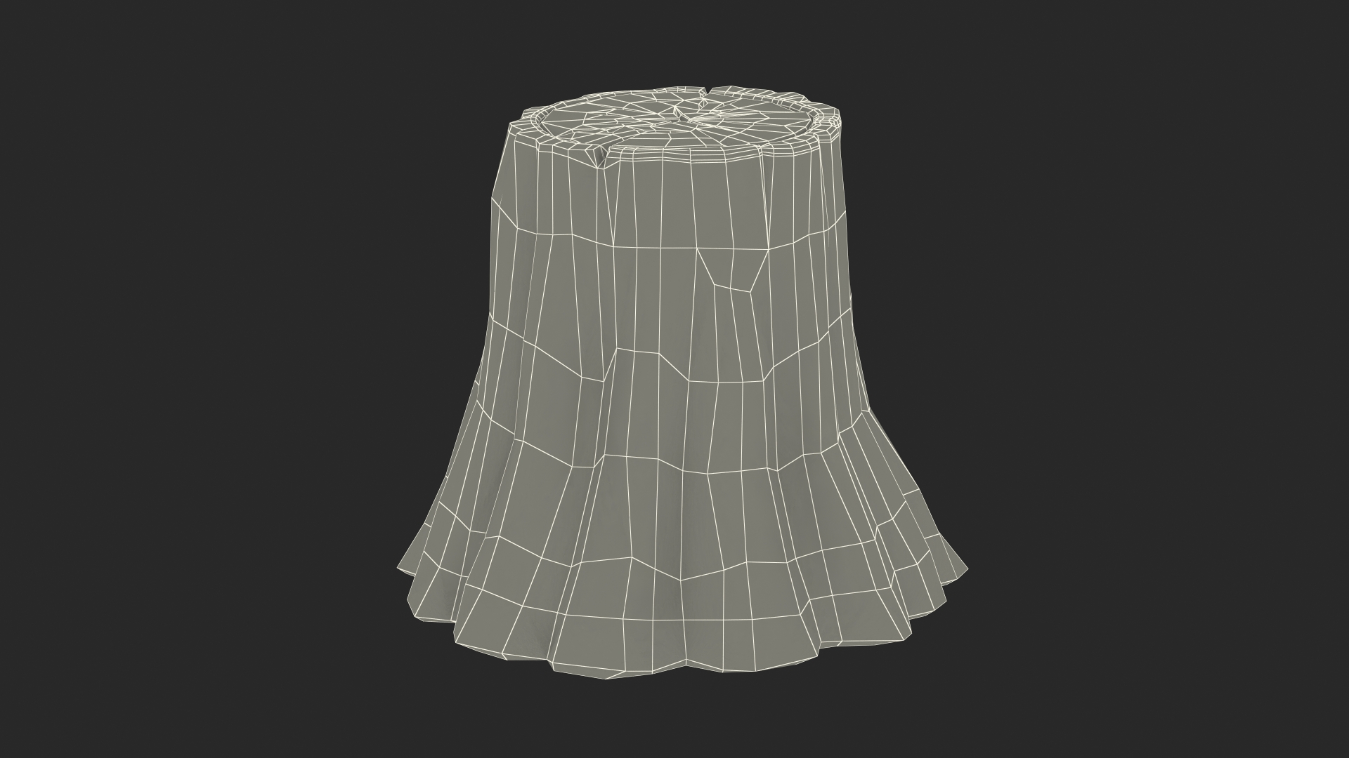 3D High Cartoon Stump model