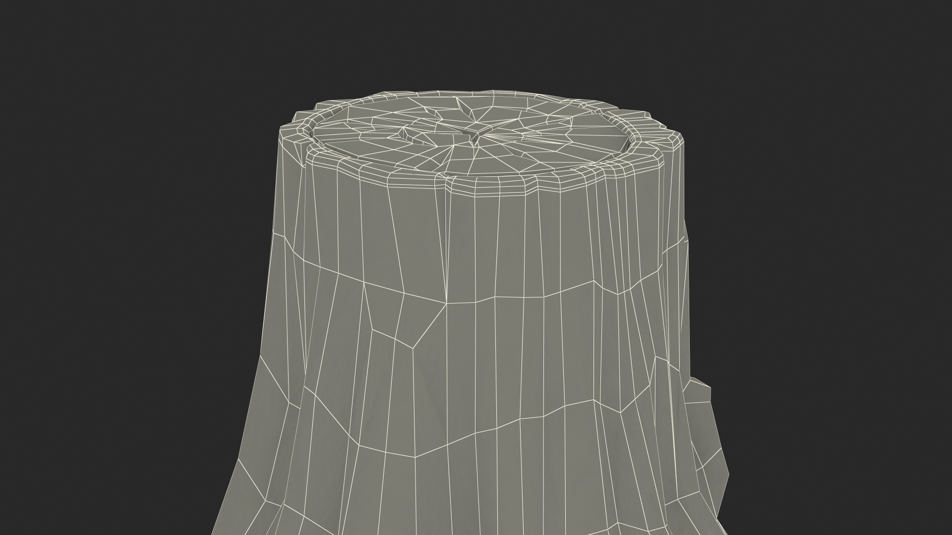 3D High Cartoon Stump model