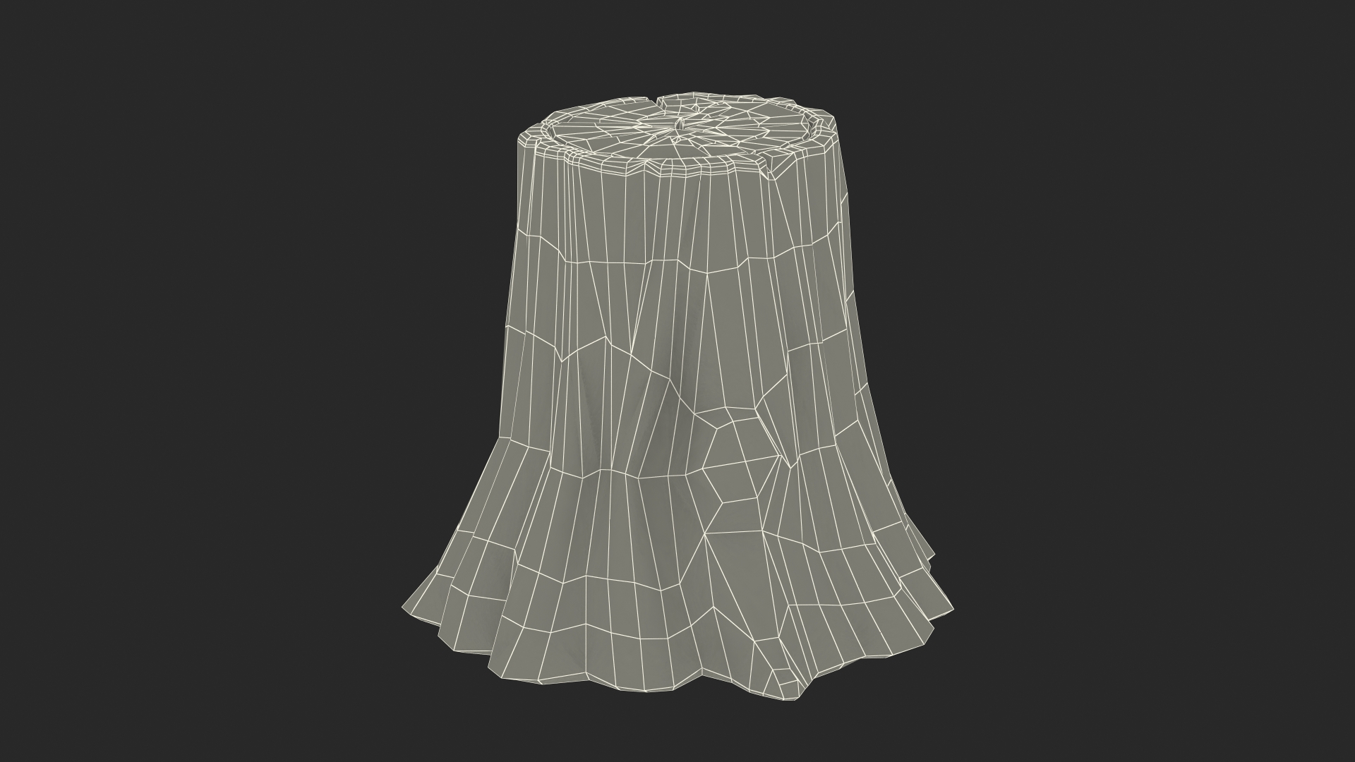 3D High Cartoon Stump model