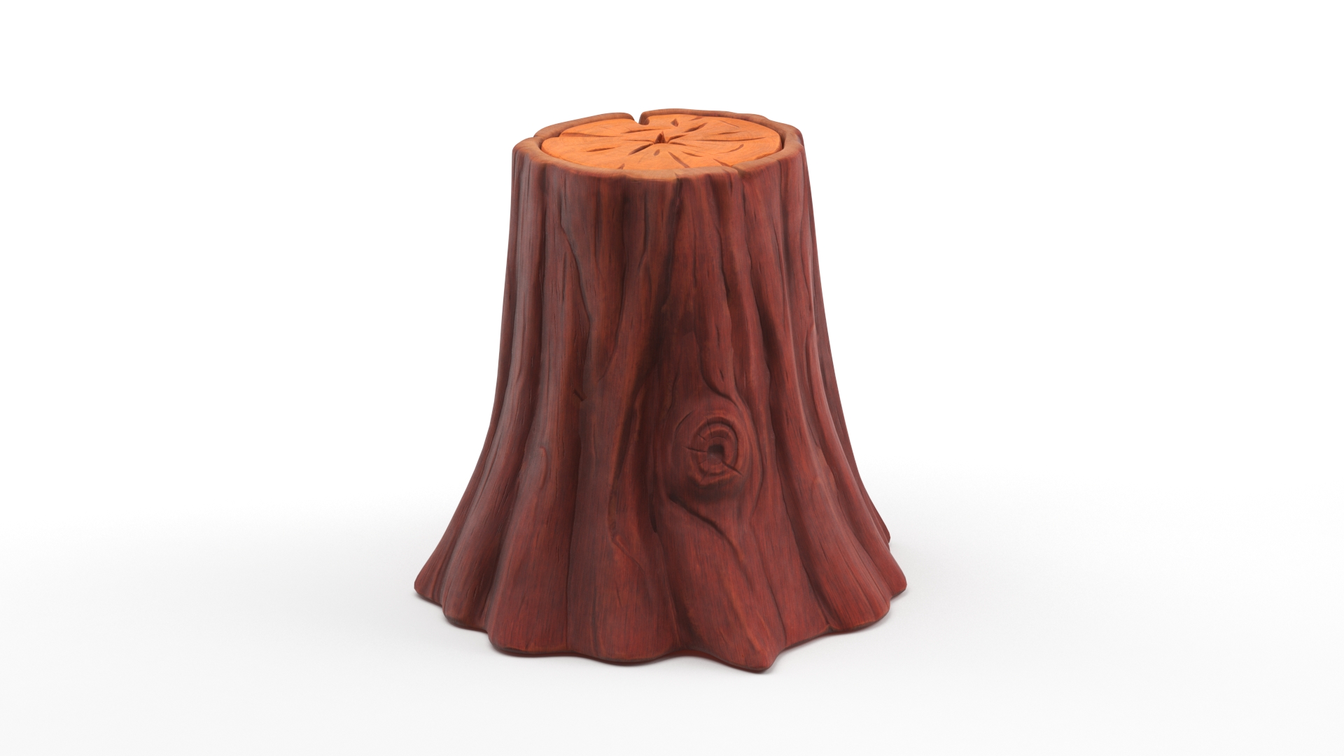 3D High Cartoon Stump model