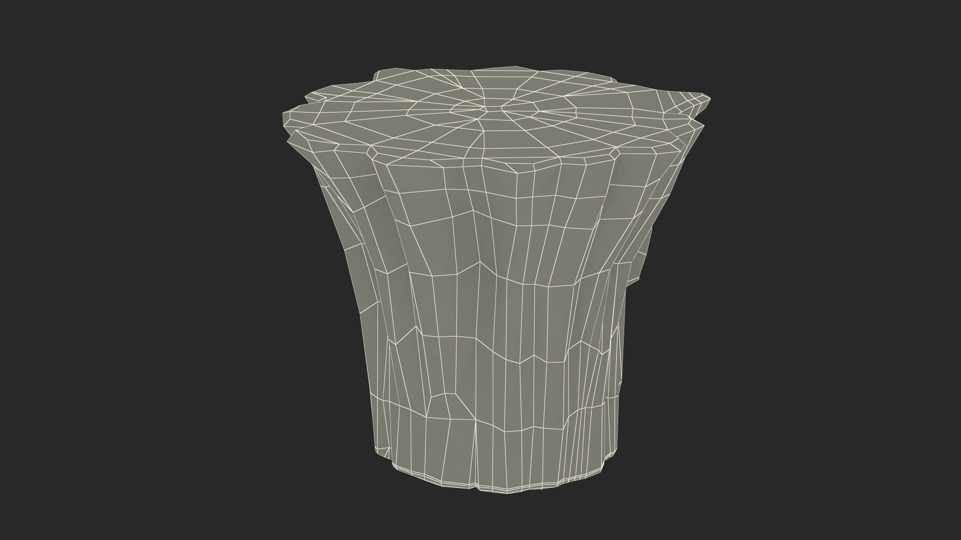 3D High Cartoon Stump model