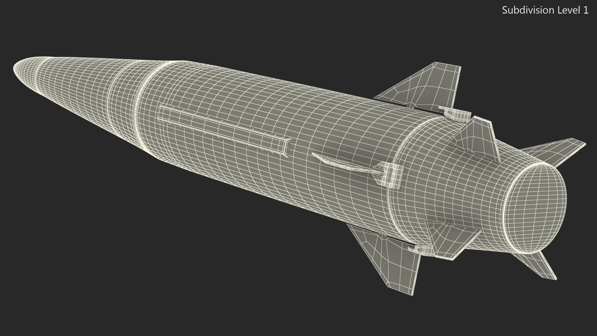 3D model Kinzhal Kh-47M2 Nuclear Capable Hypersonic Missile