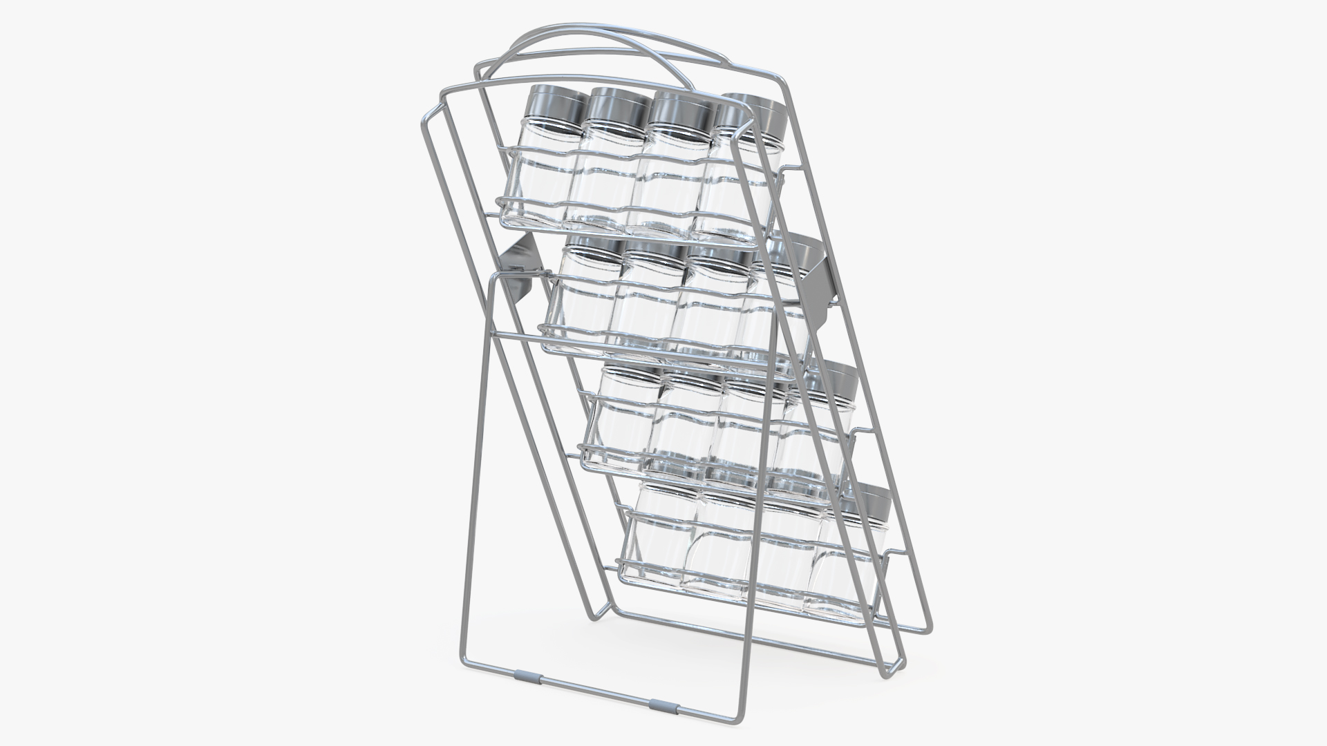 3D Spice Rack with Empty Jars