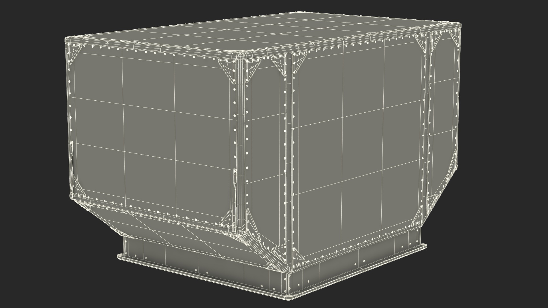 Old Airport Cargo Container 3D