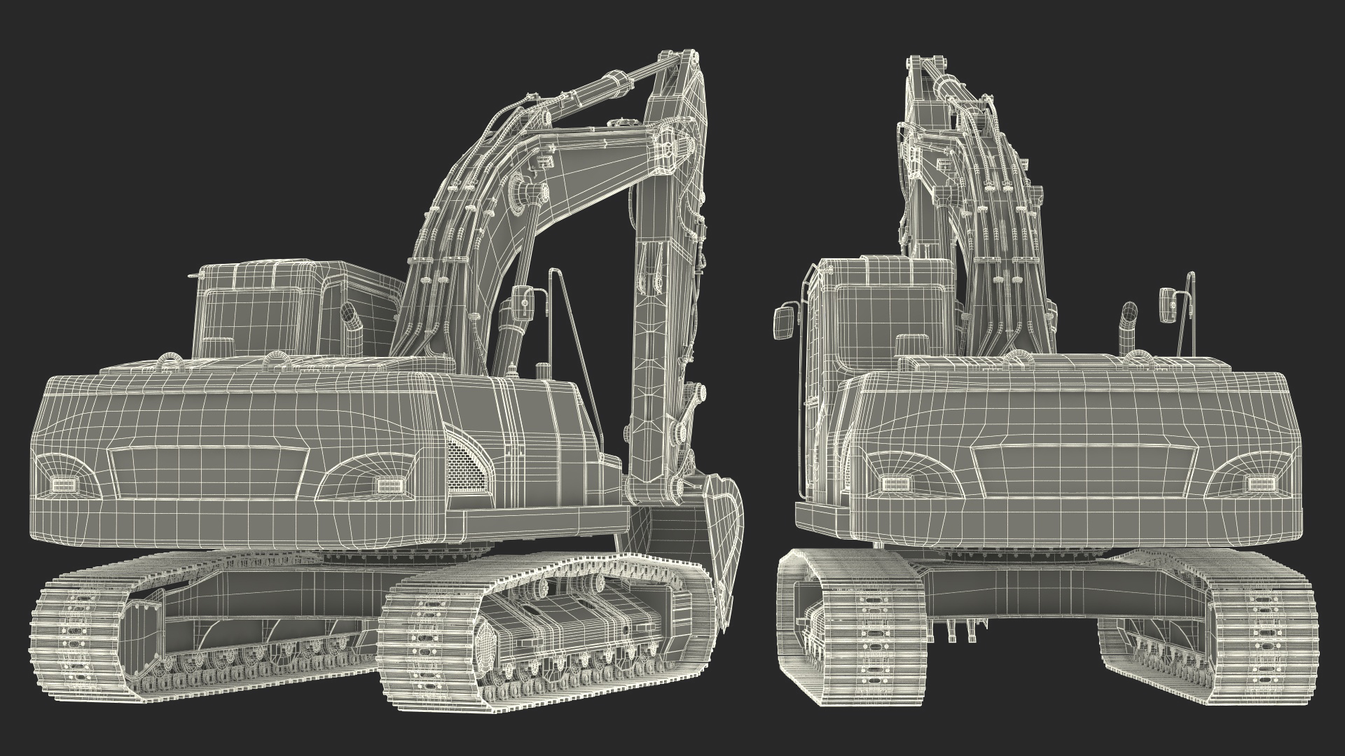 Hydraulic Tracked Medium Excavator 3D model