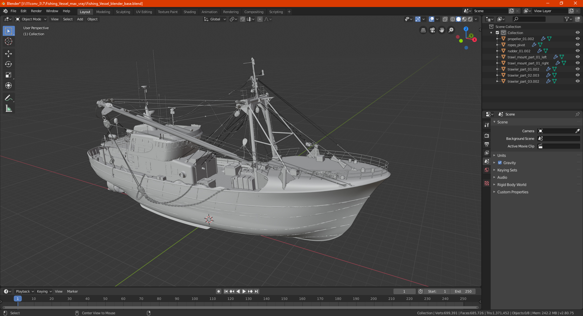 Fishing Vessel 3D model