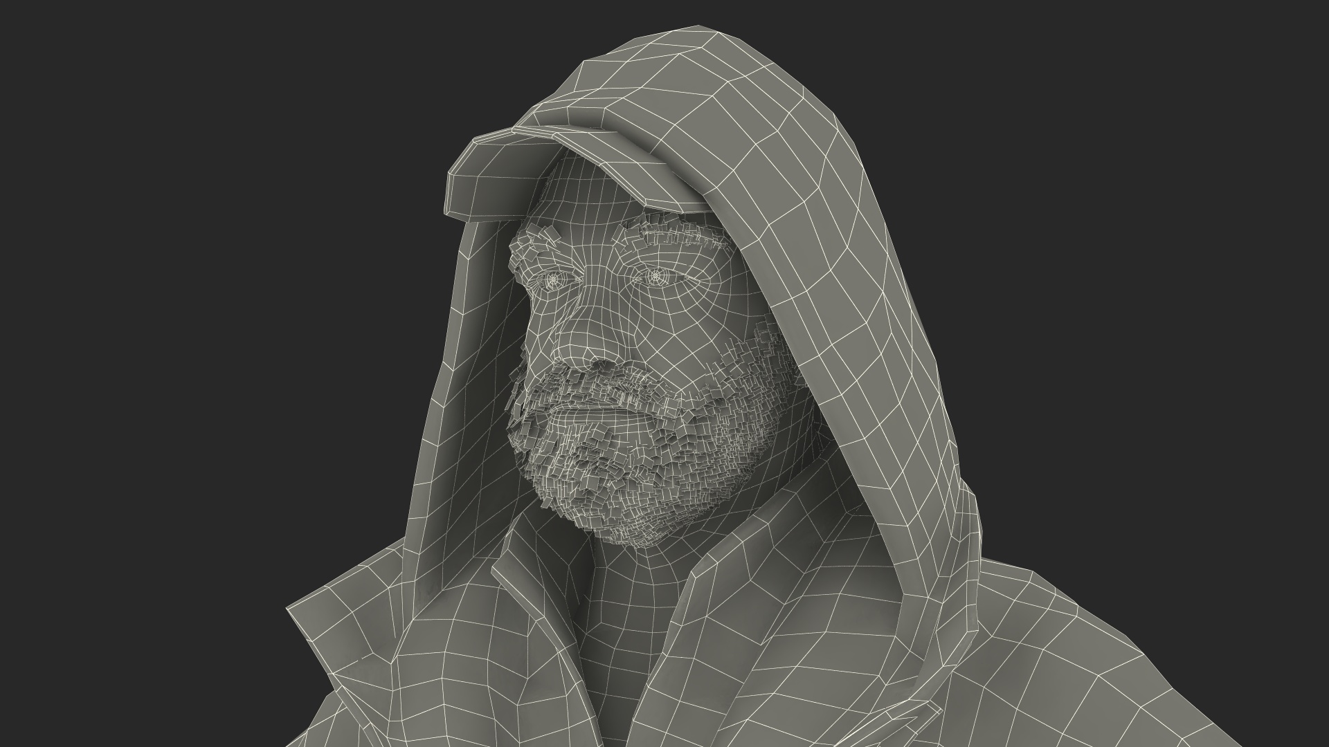 3D Homeless Old Man A-Pose model