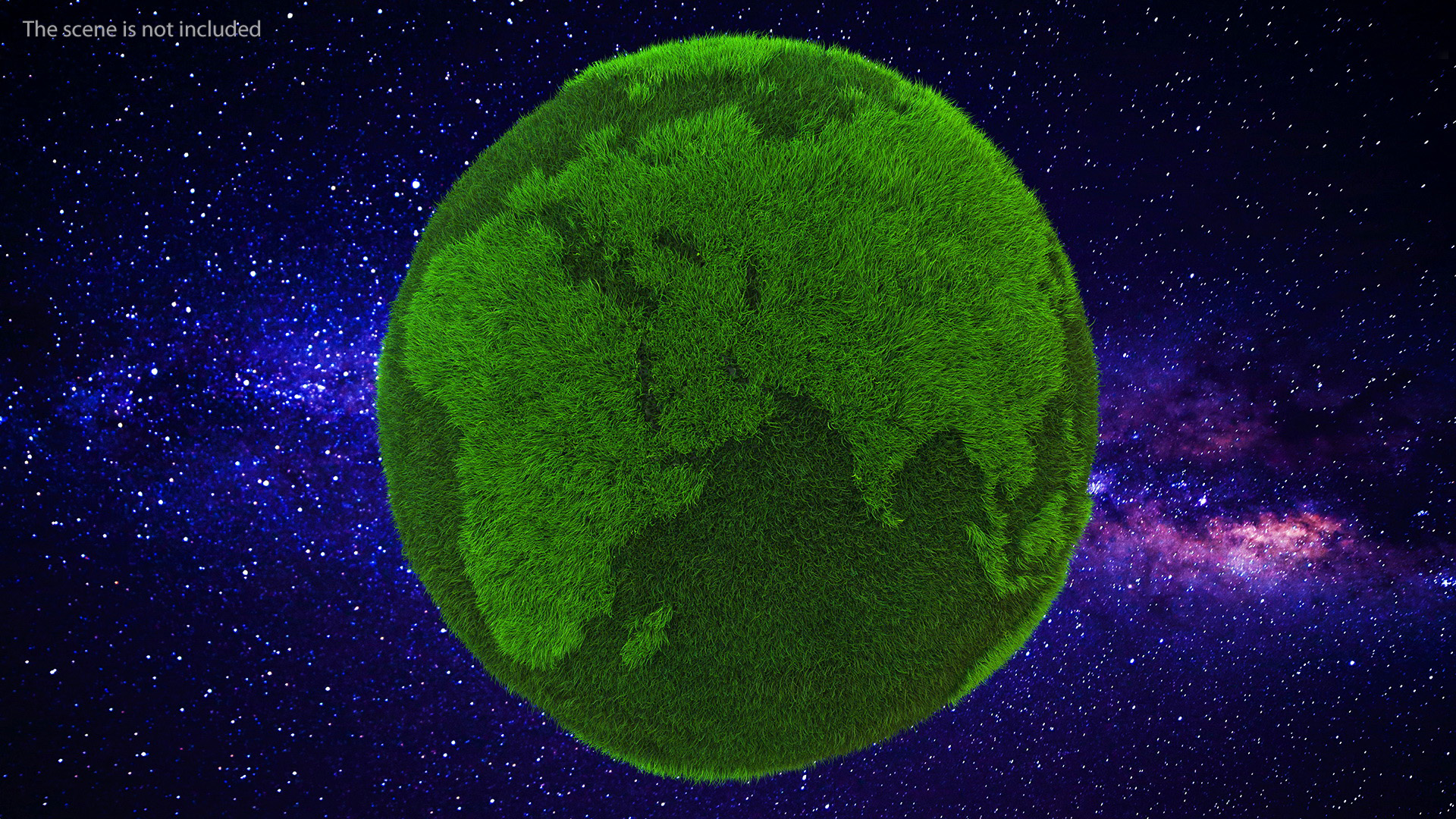 3D model Grass Stylized Earth Globes Set Fur