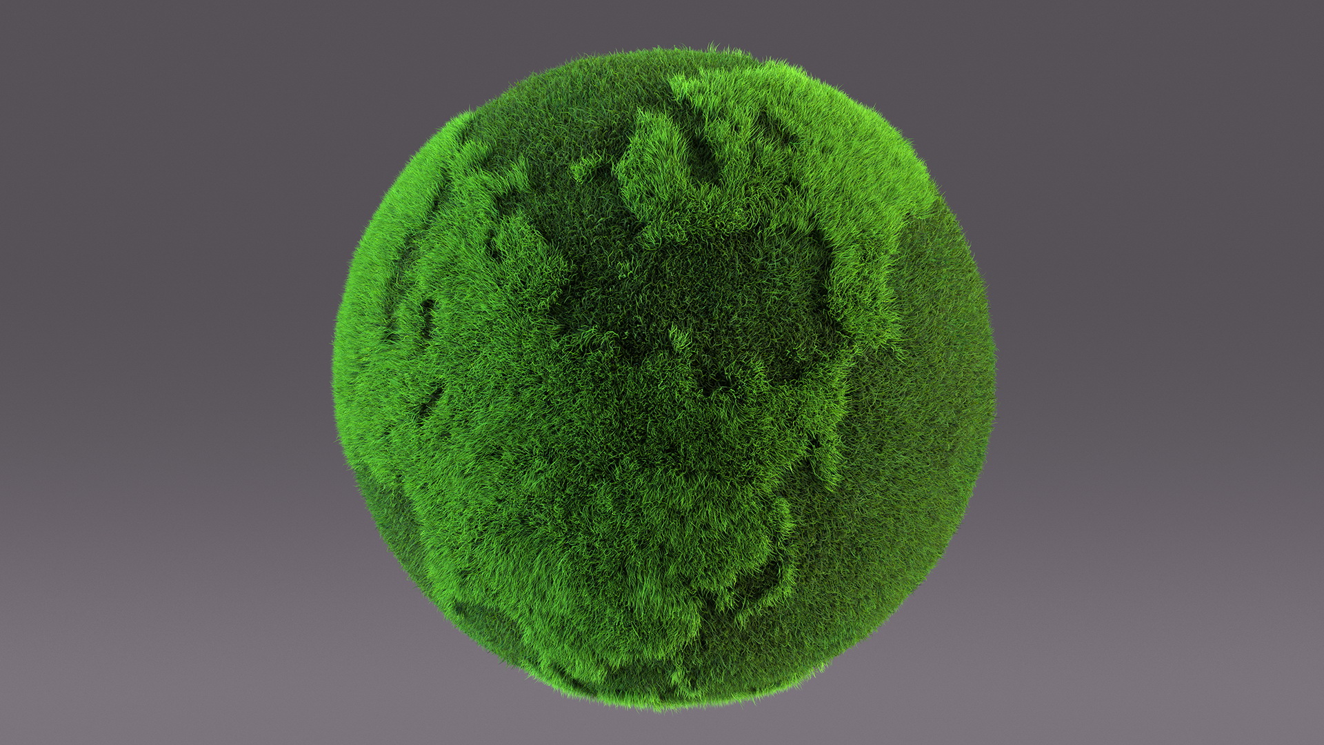 3D model Grass Stylized Earth Globes Set Fur