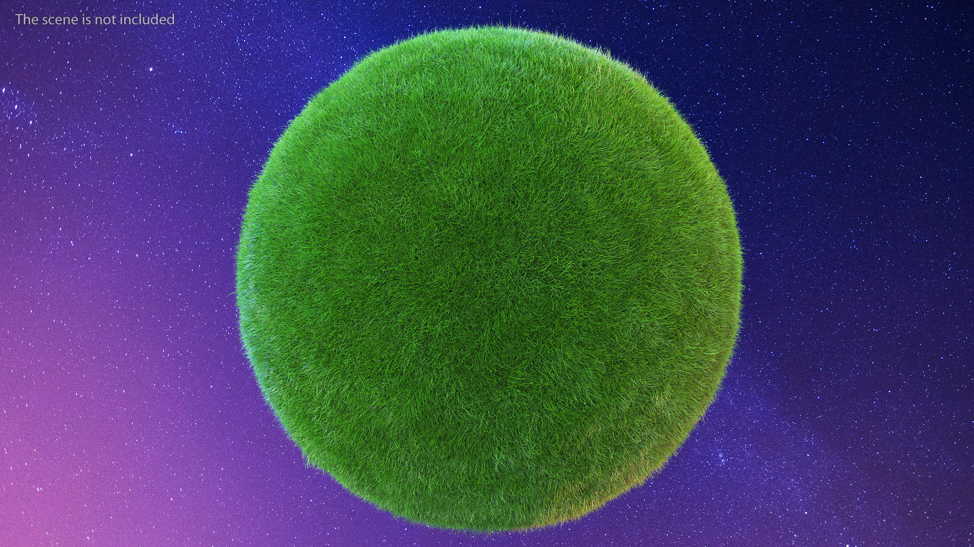 3D model Grass Stylized Earth Globes Set Fur