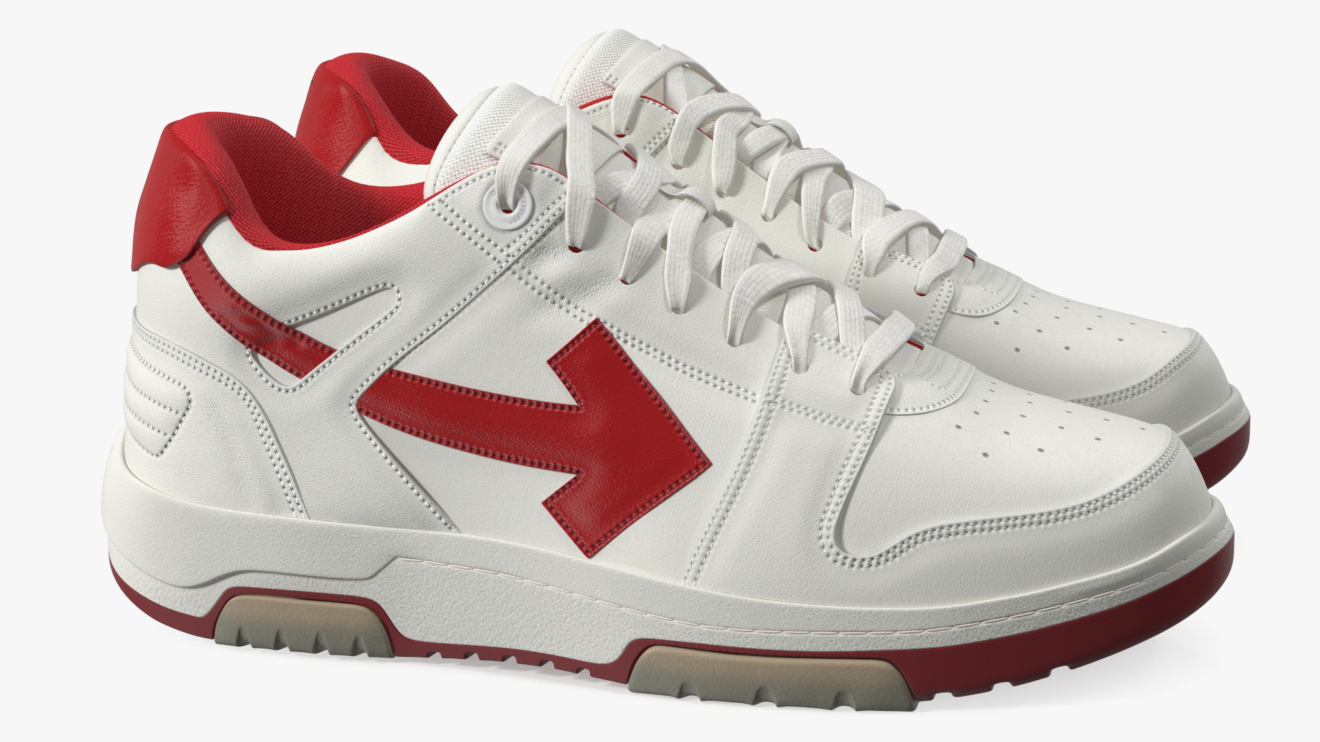 Sports Sneakers Off White Red 3D model