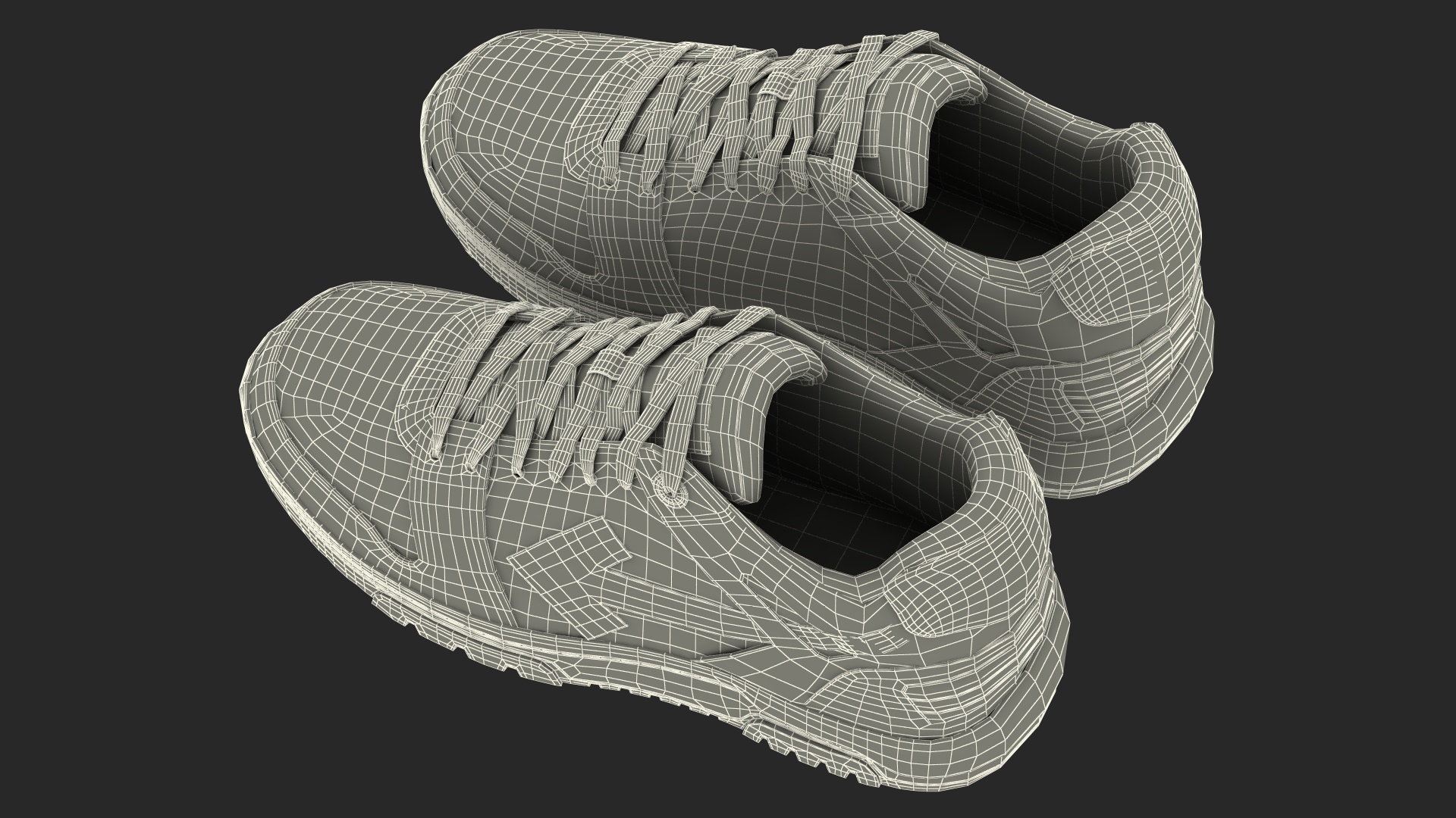 Sports Sneakers Off White Red 3D model